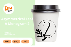 Asymmetrical Leaf Monogram Product Image 1