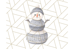 Patterned Snowman Silhouette PNG Clipart Product Image 5