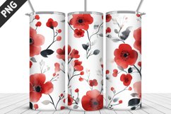 Valentine&#039;s Day Flowers Tumbler Wrap | Sublimation Design Product Image 1