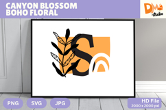 Canyon Blossom Boho Floral Monogram Product Image 1