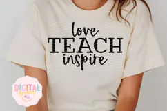 Love Teach Inspire SVG PNG Product Image 1