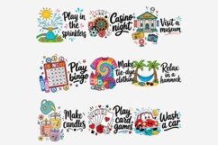 Funny Summer Bucket List Clipart | 17 PNG Files | Summer Product Image 2
