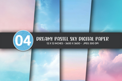 Dreamy Pastel Sky Digital Paper Product Image 1