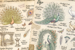 Summer Peacock Garden Junk Journal Pages Product Image 4