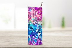 Cosmic Rainbow Glint Ombre Tumbler wrap, Seamless Wrap PNG Product Image 2