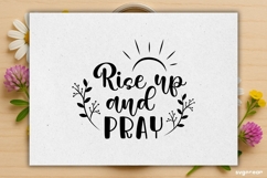 Rise Up And Pray SVG Engraved | Faith SVG Product Image 2