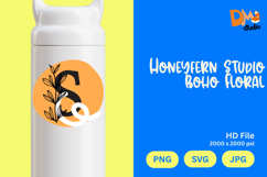 Honeyfern Studio Boho Floral Monogram Product Image 1