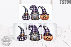 Halloween Gnome Mug Wrap Sublimation - Halloween PNG Product Image 1