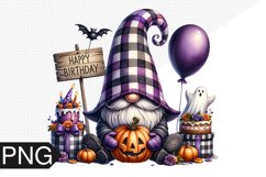 Halloween Gnome Sublimation, Birthday Gnome Clipart PNG Product Image 1