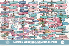 Summer Wedding Signspots Clipart Product Image 1
