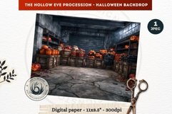Gothic Halloween background - Hollow Eve Procession Backdrop Product Image 1