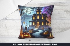 Halloween House Pillow Case Sublimation | Pillow Cover Product Image 1