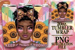 Timeless charm 20oz tumbler wrap, Afro Woman Product Image 1