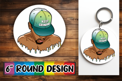 Cheerful Car Coaster Circle Style, Afro Mam Product Image 1