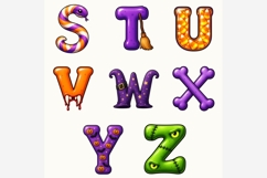 Halloween Alphabet PNG Bundle | 26 Spooky Letters, Pumpkin Product Image 3