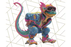 Forgotten 80s Cartoon Clipart PNG, Retro Animal Heroes Product Image 5