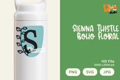 Sienna Thistle Boho Floral Monogram Product Image 1