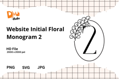 Website Initial Floral Monogram Product Image 1