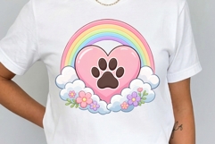 Dog Silhouette Rainbow Bridge Clipart PNG | Pet Memorial Product Image 4