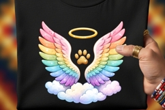 Dog Angel Wings Clipart Set PNG | Rainbow Bridge Pet Product Image 4