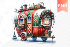 Christmas Whimsical Caravan - Clipart PNG Design Product Image 1