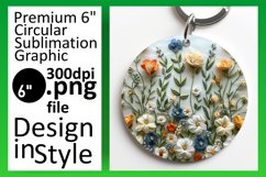 Graceful 3D Floral Ornament Design Product Image 1