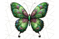 Metallic Butterfly Clipart PNG Clipart, Vibrant Butterfly Product Image 5