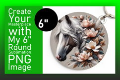 Creative Circle PNG Sublimation Design , Horse Product Image 1