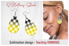 32 BUFFALO PLAID Round &amp; Teardrop EARRINGS Designs. Product Image 13