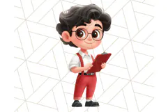 Boy Teacher Clipart PNG, Cute Male Teacher Illustration Product Image 5