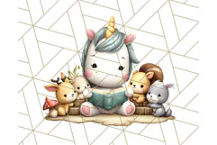 Magical Bookish Unicorn PNG Clipart Reading Books & Stories Product Image 5