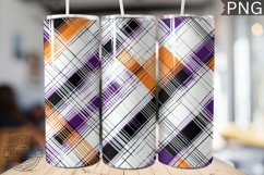 Halloween Plaid Pattern Tumbler Wrap - High Quality 300 Dpi Product Image 1