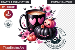 Pastel Goth Halloween Drinks - Kawaii Spooky Clipart PNG Product Image 1