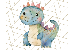 Watercolor Dinosaur and Rainbow PNG Clipart, Baby Nursery Product Image 5