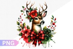 Christmas Deer Sublimation - Clipart PNG Design Product Image 1