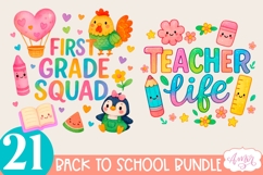 Back to school shirt PNG BUNDLE, Cute teacher sublimation Product Image 7