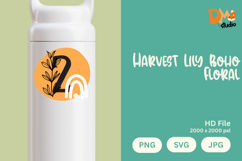 Harvest Lily Boho Floral Monogram Product Image 1
