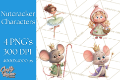 Diverse Ballerina Nutcracker Clipart PNG Product Image 1