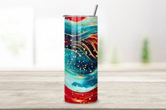 Red Wave Elegance Tumbler Wrap | Sublimation PNG design Product Image 2