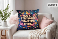 Inspirational Quotes Pillow PNG Motivational PNG Sublimation Product Image 1