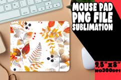 Fall Season Watercolor Mouse Pad with Leaves Product Image 1