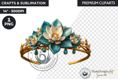 Royal Lotus Princess Fantasy Goddess Floral Clipart Product Image 1