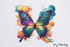 Smoke Butterflies Clipart PNG Product Image 1
