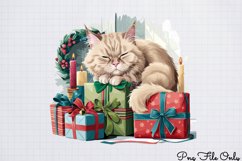 Cute Watercolor Christmas Farm Clipart PNG Product Image 1