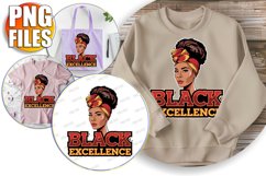 Joyful TSHIRT Designs Art PNG, Afro Woman Product Image 1