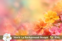 Floral Background PNG, Spring Flowers Background Design Product Image 1