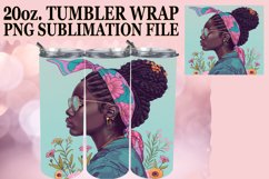 Tropical Melanin: Summer Sublimation Tumbler Art Product Image 1