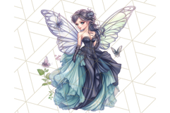 Gothic Fairy &amp; Potion Clipart, Dark Fantasy PNG Printable Product Image 5