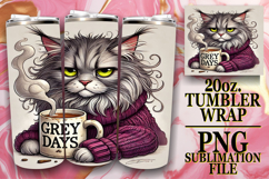 JOYFUL NIGHTS 20oz TUMBLER WRAP, Grumpy Cat Product Image 1