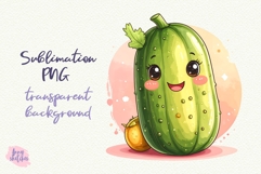 Cute Pickle Sublimation Design Kawaii Clipart Product Image 1